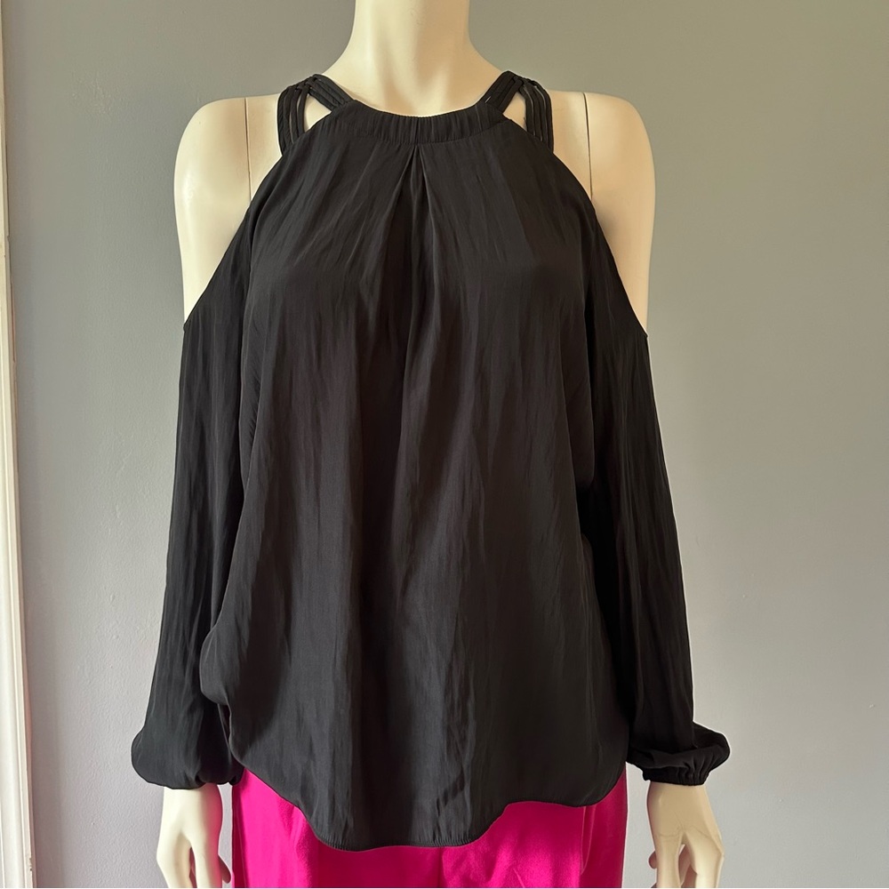 Ramy Brook Black Strap Long Sleeve Blouse